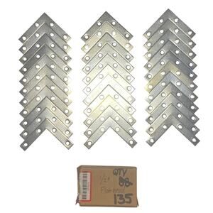 33 pcs New 2"x2" Flat Corner L-Shapped Brackets, Right Angle Braces & 135 Screws